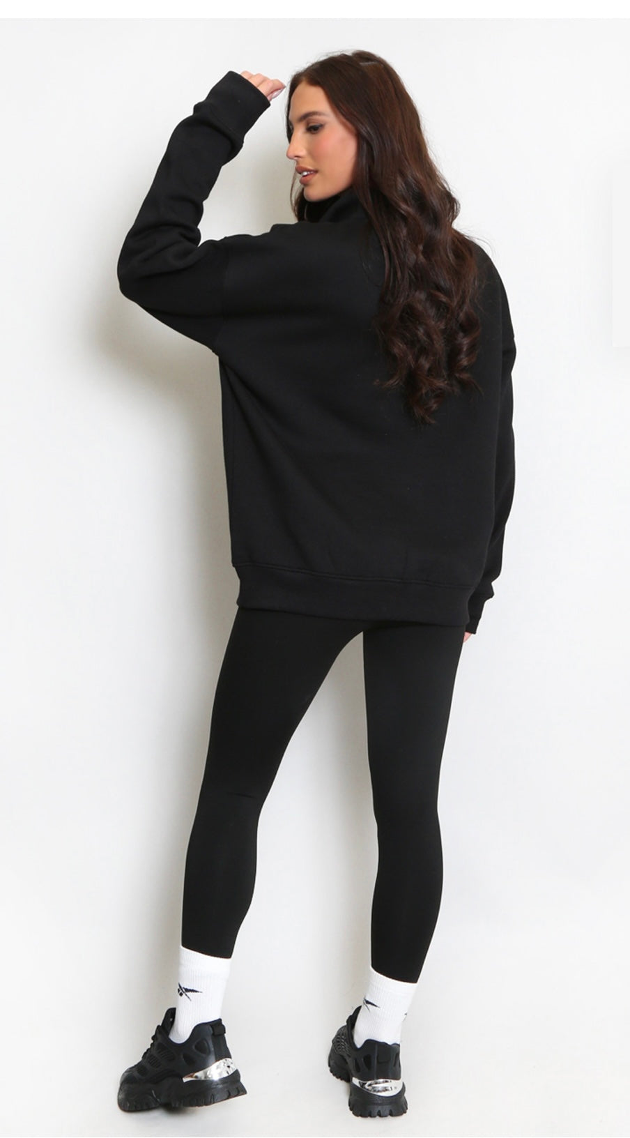 Black Brooklyn 1/4 zip sweater