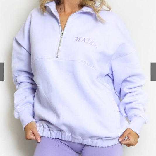 Lilac 1/4 zip sweater