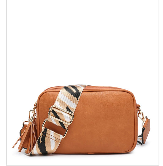 Tan cross body bag