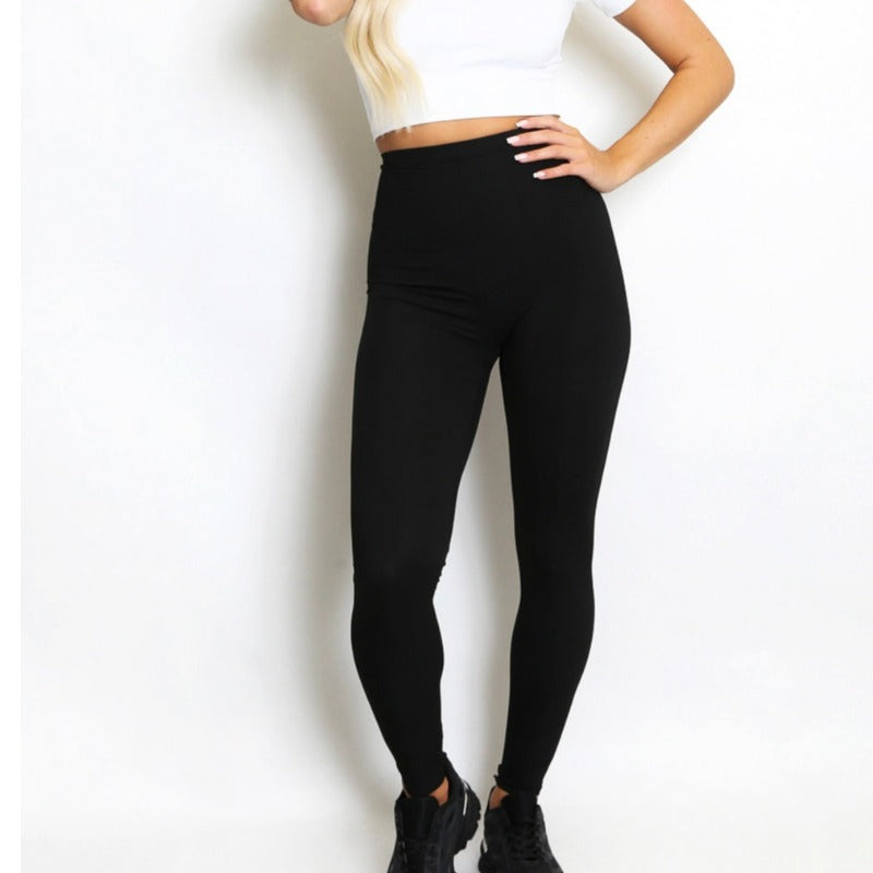 Black high waisted running leggings